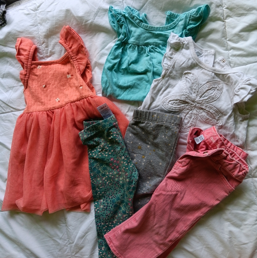 Infant girl 6 piece bundle all size 12 months